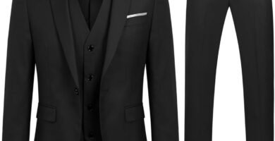 Sliktaa Men’s 3 Pieces Suits Formal One Button Notched Lapel Businees Wedding Suit Blazer Trousers and Waistcoat Sliktaa Men’s 3 Pieces Suits Formal One Button Notched Lapel Businees Wedding Suit Blazer Trousers and Waistcoat