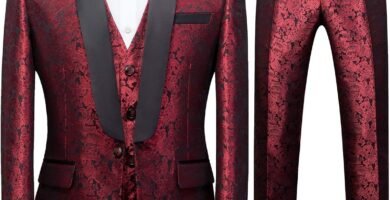 Sliktaa Men’s Suits 3 Pieces Wedding Formal Classic Business Shawl Collar Wedding Jacquard Dress Tuxedo Jacket Vest and Trouser Sliktaa Men’s Suits 3 Pieces Wedding Formal Classic Business Shawl Collar Wedding Jacquard Dress Tuxedo Jacket Vest and Trouser