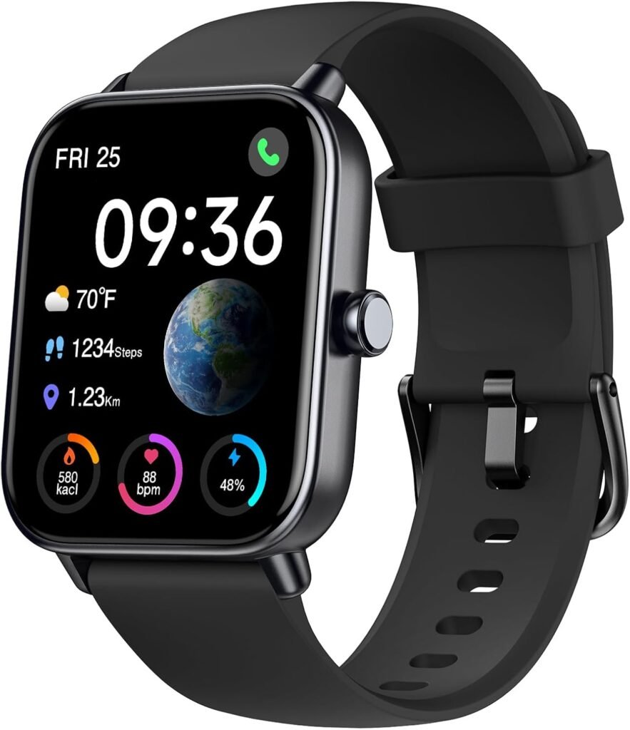 Smart Watch (Answer/Make Calls) with Alexa Built-in, 1.8″ Touch Screen Smartwatch for Heart Rate Sleep SpO2 Monitor, 5ATM Waterproof, 100+ Sports Modes, Calorie/Step Counter for iOS Android Phone Smart Watch (Answer/Make Calls) with Alexa Built-in, 1.8″ Touch Screen Smartwatch for Heart Rate Sleep SpO2 Monitor, 5ATM Waterproof, 100+ Sports Modes, Calorie/Step Counter for iOS Android Phone