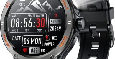 Smart Watch Men Fitness Tracker: 1.53″ Touch Screen Bluetooth Call Answer 3ATM Waterproof Smartwatch Heart Rate Oxygen Blood Pressure Sleep Monitor Step Counter Torch 123 Sports Modes For Android Ios