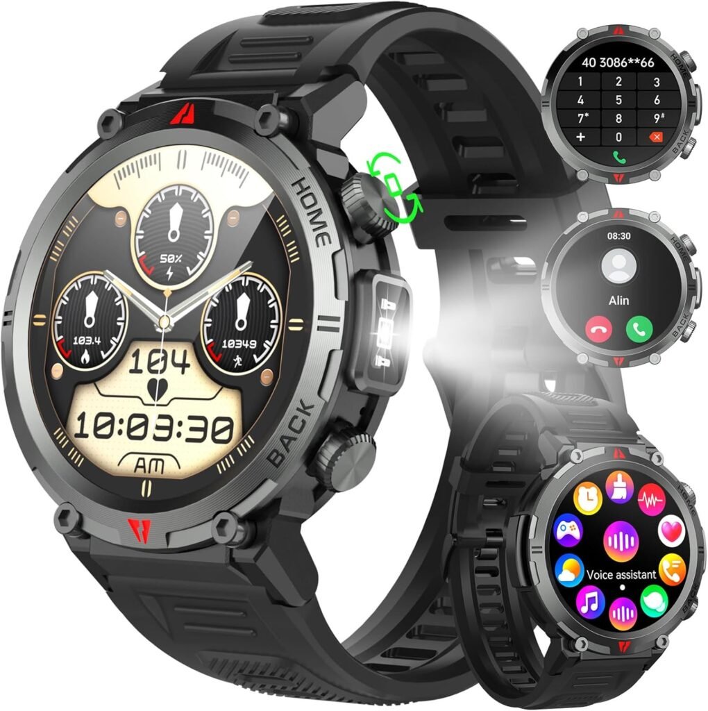 Smart Watch for Men Answer/Make Calls – 1.45“ Fitness Watch with Heart Rate/Sleep/SpO2 Monitor, 110+ Sports, Step Counter, IP68 Waterproof Mens Smartwatch for IOS Android, Valentines Gifts for Him Smart Watch for Men Answer/Make Calls – 1.45“ Fitness Watch with Heart Rate/Sleep/SpO2 Monitor, 110+ Sports, Step Counter, IP68 Waterproof Mens Smartwatch for IOS Android, Valentines Gifts for Him