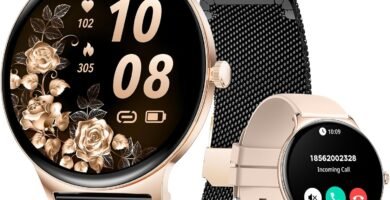 Smart Watch for Women,1.43″ AMOLED Fitness Tracker with Heart Rate,SpO2, Sleep Monitor,121 Sports Modes,Step Counter,Answer/Make Calls/Voice Assistant,Women Smartwatch Compatible iOS & Android Smart Watch for Women,1.43″ AMOLED Fitness Tracker with Heart Rate,SpO2, Sleep Monitor,121 Sports Modes,Step Counter,Answer/Make Calls/Voice Assistant,Women Smartwatch Compatible iOS & Android