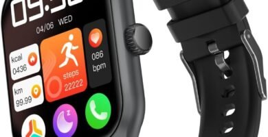 Smart Watch with 1.91″ Large Retina Display, Body Temperature, Heart Rate, Blood Pressure, Oxygen, Sleep Monitor, Fitness Activity Tracker with 100 Sport Modes, IP67 Waterproof, iOS, Android (Black) Smart Watch with 1.91″ Large Retina Display, Body Temperature, Heart Rate, Blood Pressure, Oxygen, Sleep Monitor, Fitness Activity Tracker with 100 Sport Modes, IP67 Waterproof, iOS, Android (Black)