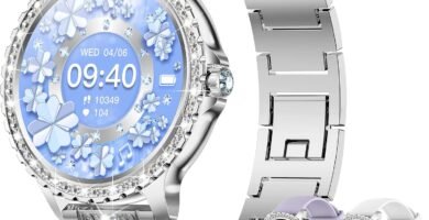 Smart Watches for Women Diamonds (Answer/Make Call),1.32”Touchscreen,Smart Watch for Android Phones with Heart Rate/Sleep Monitor,Smart Watch for Android Phones With AI Voice,3 Bling Straps Smart Watches for Women Diamonds (Answer/Make Call),1.32”Touchscreen,Smart Watch for Android Phones with Heart Rate/Sleep Monitor,Smart Watch for Android Phones With AI Voice,3 Bling Straps