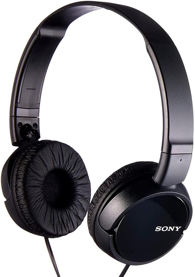 Sony MDR-ZX110 Wired Overhead Headphones, Neodymium Dynamic Drivers, Swivel Fold Design – Black Sony MDR-ZX110 Wired Overhead Headphones, Neodymium Dynamic Drivers, Swivel Fold Design – Black
