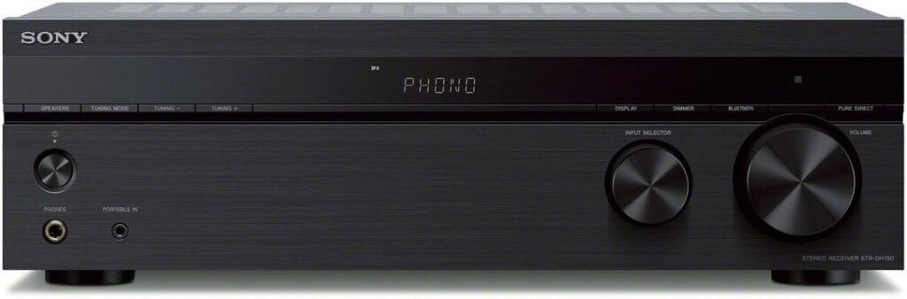 Sony STRDH190.CEK 2 Channel Amplifier with Phone Input and Bluetooth – Black Sony STRDH190.CEK 2 Channel Amplifier with Phone Input and Bluetooth – Black