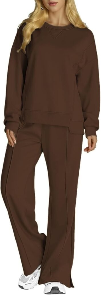 SotRong Tracksuit Womens Full Set Cozy Lounge Wear Set Crew Neck Co Ord Set Solid Plain Leisure Jogging Suits Two Piece Autumn Winter Casual Outfit Oversized Gym Activewear Sets With Pockets S-2XL SotRong Tracksuit Womens Full Set Cozy Lounge Wear Set Crew Neck Co Ord Set Solid Plain Leisure Jogging Suits Two Piece Autumn Winter Casual Outfit Oversized Gym Activewear Sets With Pockets S-2XL