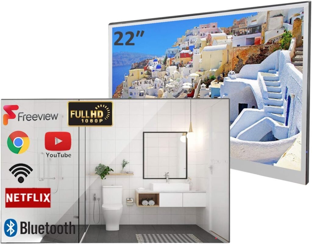 Soulaca 22inch Smart LED Mirror TV for Bathroom,1080P Waterpoof with Wi-Fi and Bluetooth, Integrated with Speaker Android 9.0 System,Model 2023 Soulaca 22inch Smart LED Mirror TV for Bathroom,1080P Waterpoof with Wi-Fi and Bluetooth, Integrated with Speaker Android 9.0 System,Model 2023