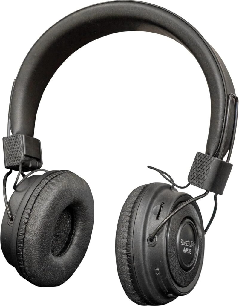 SoundLAB Wireless Bluetooth On Ear Headphones (Black)