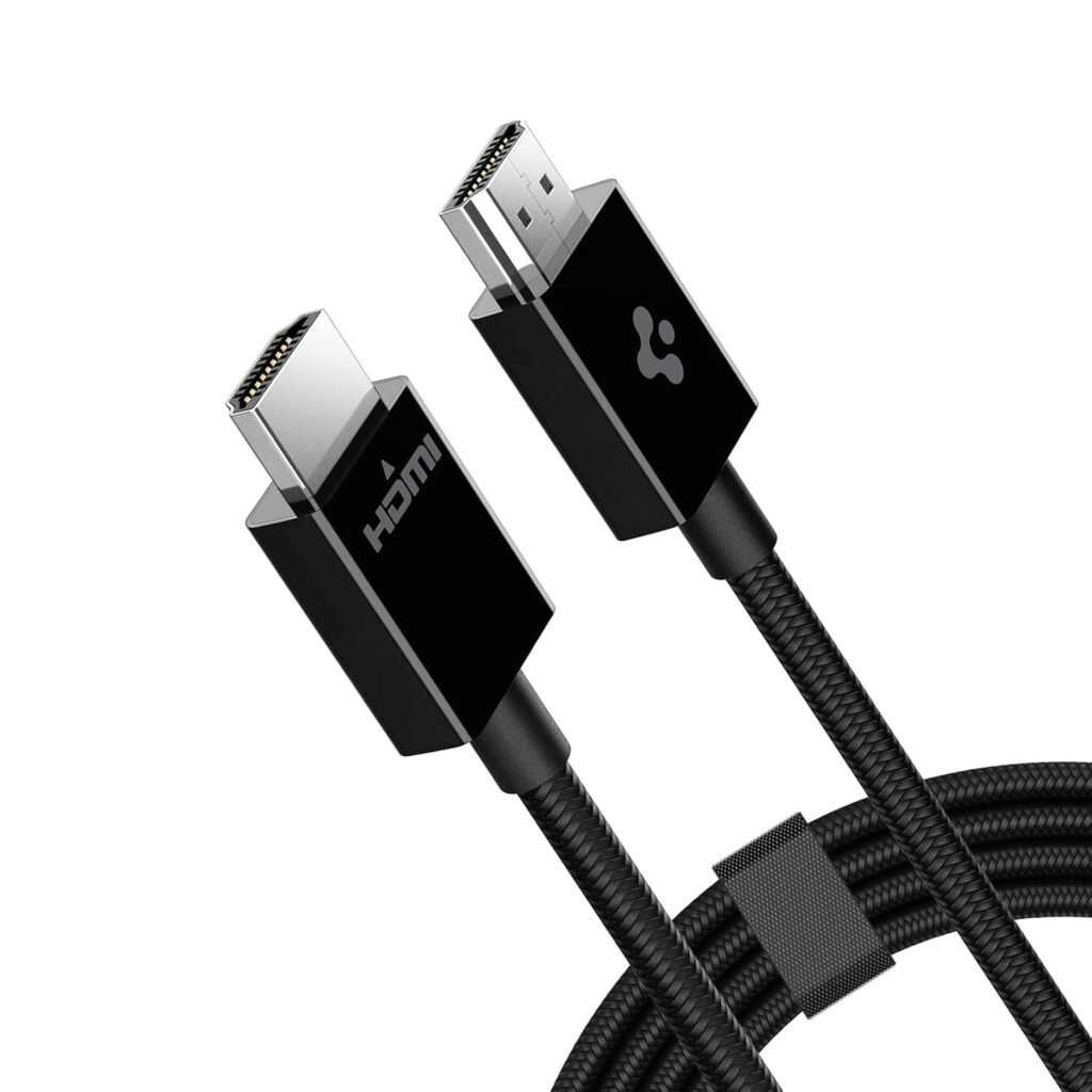 Spigen ArcWire 8K HDMI Cable 2.1 8K@60Hz / 4K@120Hz Display 48Gbps Ultra High Speed 2m eARC HDR 3D Available Compatible with Apple TV Mac Mini Xbox PS5 Amazon Fire TV Roku Smart TV
