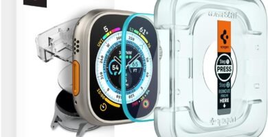 Spigen EZ Fit Tempered Glass Screen Protector for Apple Watch Ultra 2, Apple Watch Ultra (49mm) – 2 Pack Spigen EZ Fit Tempered Glass Screen Protector for Apple Watch Ultra 2, Apple Watch Ultra (49mm) – 2 Pack