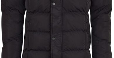 Spindle Mens Padded Winter Coat Zipped Hooded Puffer Double Layer Jacket Warm Outerwear Storm Cuffs Zip Chest Pocket + Inner Pocket