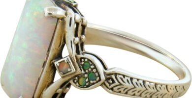 Square White Opal Antique Silver Ring Jewelry Engaged Ring For Women Boys Rings for Teens