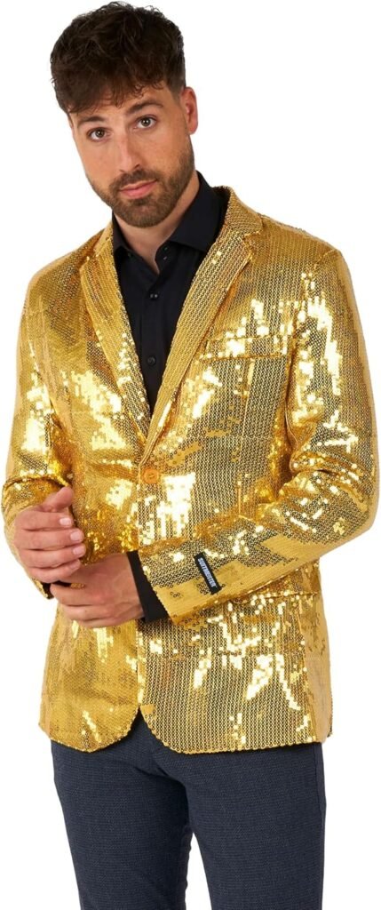 Suitmeister Sequins Christmas Blazer for Men – Slim Fit – Shiny New Years Party Jacket