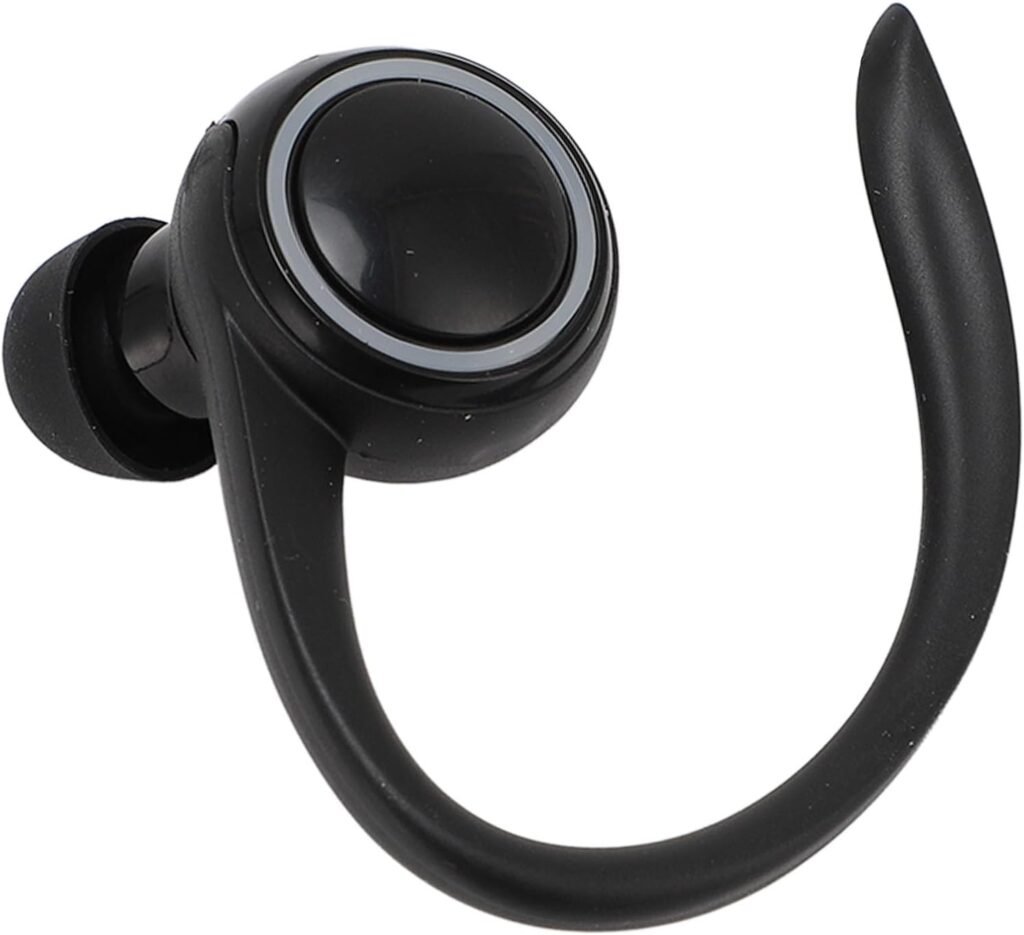 Sxhlseller Wireless Ear Hook Earphone, Over Ear Bluetooth Headphone with Mic for IOS for Android, Ergonomic Ear Hook Earbud Noise Cancelling for Sports Driving Business