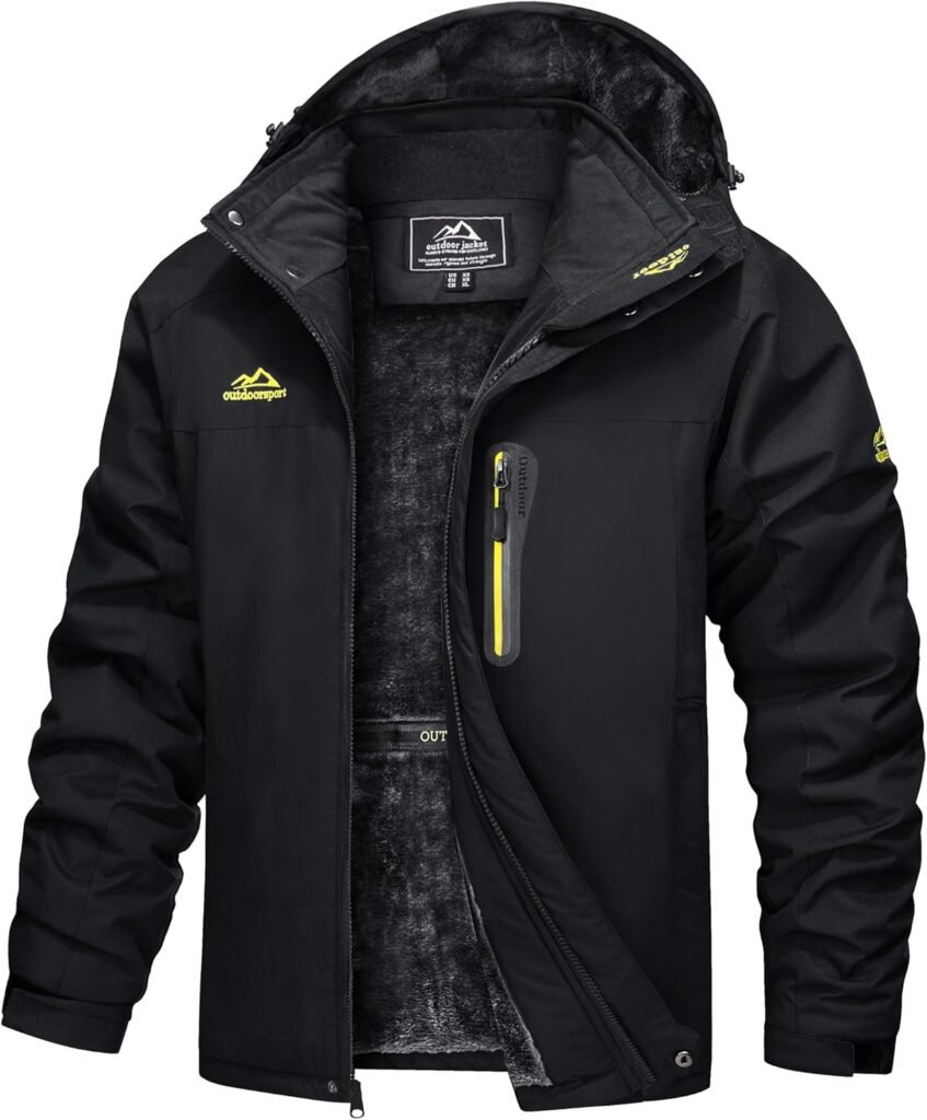 TACVASEN Men’s Waterproof Hiking Fleece Jacket Warm Outdoor Skiing Ice Skating Hoodie TACVASEN Men’s Waterproof Hiking Fleece Jacket Warm Outdoor Skiing Ice Skating Hoodie
