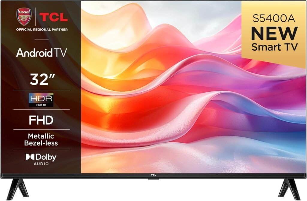 TCL 32S5400AFK 32-inch Television, HDR, FHD, Smart TV Powered by Android TV, Bezeless design (Kids Mode, Dolby Audio, compatible with Google assistant) TCL 32S5400AFK 32-inch Television, HDR, FHD, Smart TV Powered by Android TV, Bezeless design (Kids Mode, Dolby Audio, compatible with Google assistant)