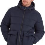 TOG24 Hamilton Mens Ultra-Warm Windproof Coat & Jacket Adjustable Toggles On The Hood Insulated Filling Made From Recycled Plastic Bottles Light-Rain Protection