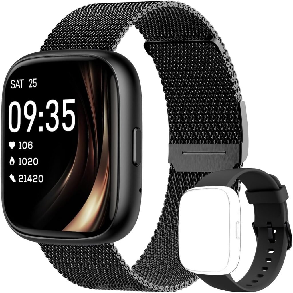 TOOBUR Smart Watch for Women Men, Alexa Built-in, Answer/Make Calls, 1.83″ Fitness Tracker Watch with Heart Rate/Sleep Tracker, Pedometer, IP68 Waterproof Smartwatch Compatible Android iOS Metal TOOBUR Smart Watch for Women Men, Alexa Built-in, Answer/Make Calls, 1.83″ Fitness Tracker Watch with Heart Rate/Sleep Tracker, Pedometer, IP68 Waterproof Smartwatch Compatible Android iOS Metal