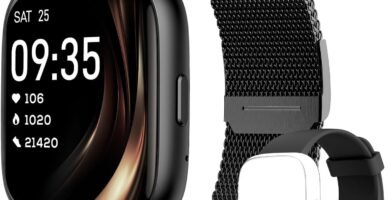 TOOBUR Smart Watch for Women Men, Alexa Built-in, Answer/Make Calls, 1.83″ Fitness Tracker Watch with Heart Rate/Sleep Tracker, Pedometer, IP68 Waterproof Smartwatch Compatible Android iOS Metal TOOBUR Smart Watch for Women Men, Alexa Built-in, Answer/Make Calls, 1.83″ Fitness Tracker Watch with Heart Rate/Sleep Tracker, Pedometer, IP68 Waterproof Smartwatch Compatible Android iOS Metal