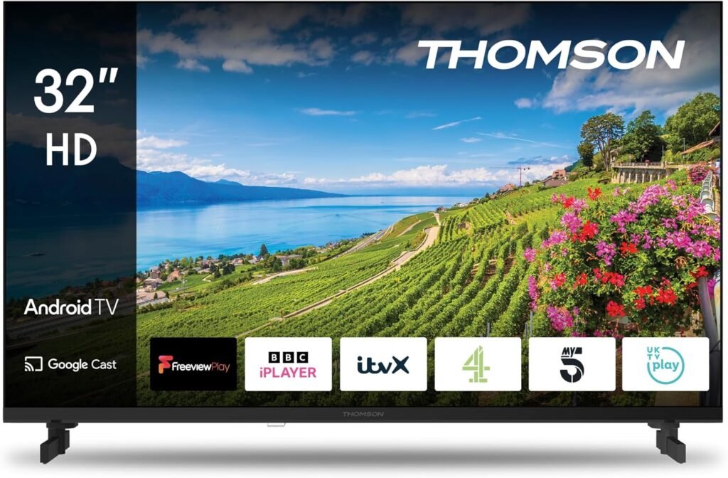 Thomson 32 Inch (80 cm) Smart Android TV (WLAN, Triple Tuner DVB-C/S2/T2) – 32HA2S14UK – 2023 Thomson 32 Inch (80 cm) Smart Android TV (WLAN, Triple Tuner DVB-C/S2/T2) – 32HA2S14UK – 2023