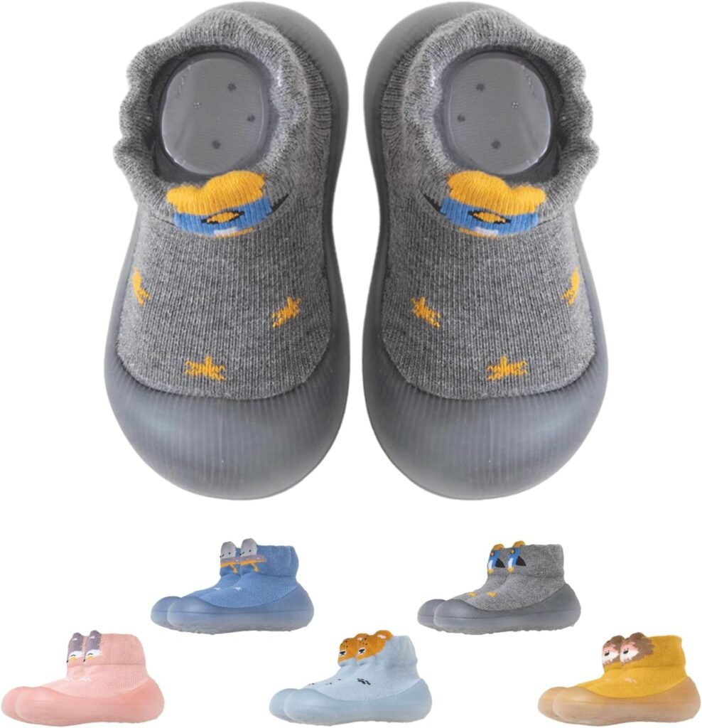 Tolaler Baby Shoes Socks, Lightweight Anti-Slip Baby Sock Shoes Soft Comfortable Baby Shoe Socks Outdoor/Home/Garden