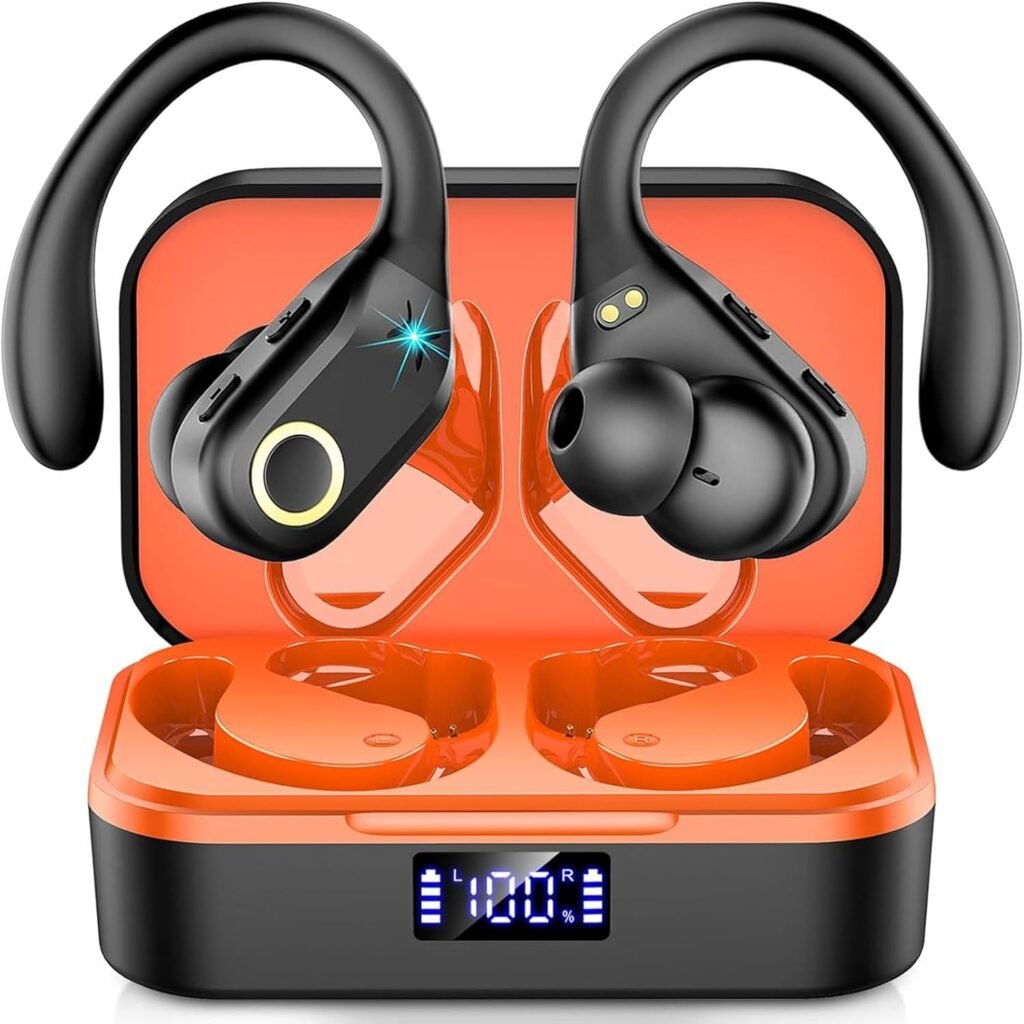 Translation Earbuds Real Time, AI translator Ear buds 143 Languages, Wireless Bluetooth Translating Earpiece with APP for Music and Calls, Over Ear Translate Headphones for Travel Business Learning
