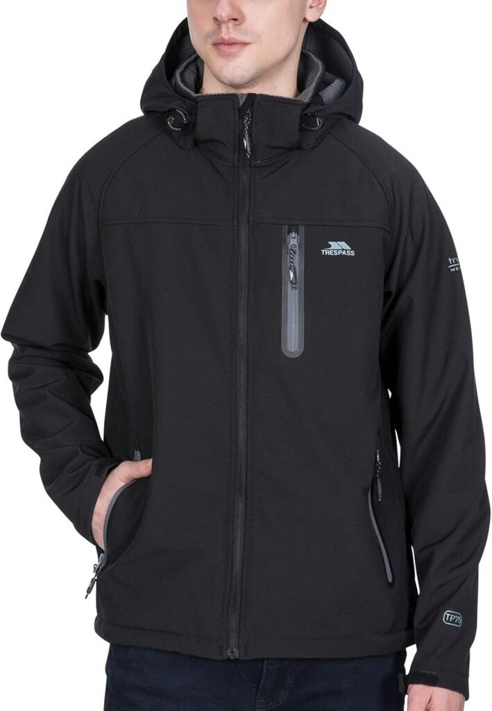 Trespass Accelerator II Mens Waterproof Softshell Jacket with Removable Hood Trespass Accelerator II Mens Waterproof Softshell Jacket with Removable Hood