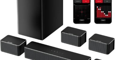 ULTIMEA 7.1 Soundbar for TV, Virtual Surround Sound System Home Cinema with Smart App, Peak Power 410W TV Sound Bar, Adjustable Wireless Subwoofer & 4 Wired Surround Speakers, Poseidon D70, 2024 Model ULTIMEA 7.1 Soundbar for TV, Virtual Surround Sound System Home Cinema with Smart App, Peak Power 410W TV Sound Bar, Adjustable Wireless Subwoofer & 4 Wired Surround Speakers, Poseidon D70, 2024 Model