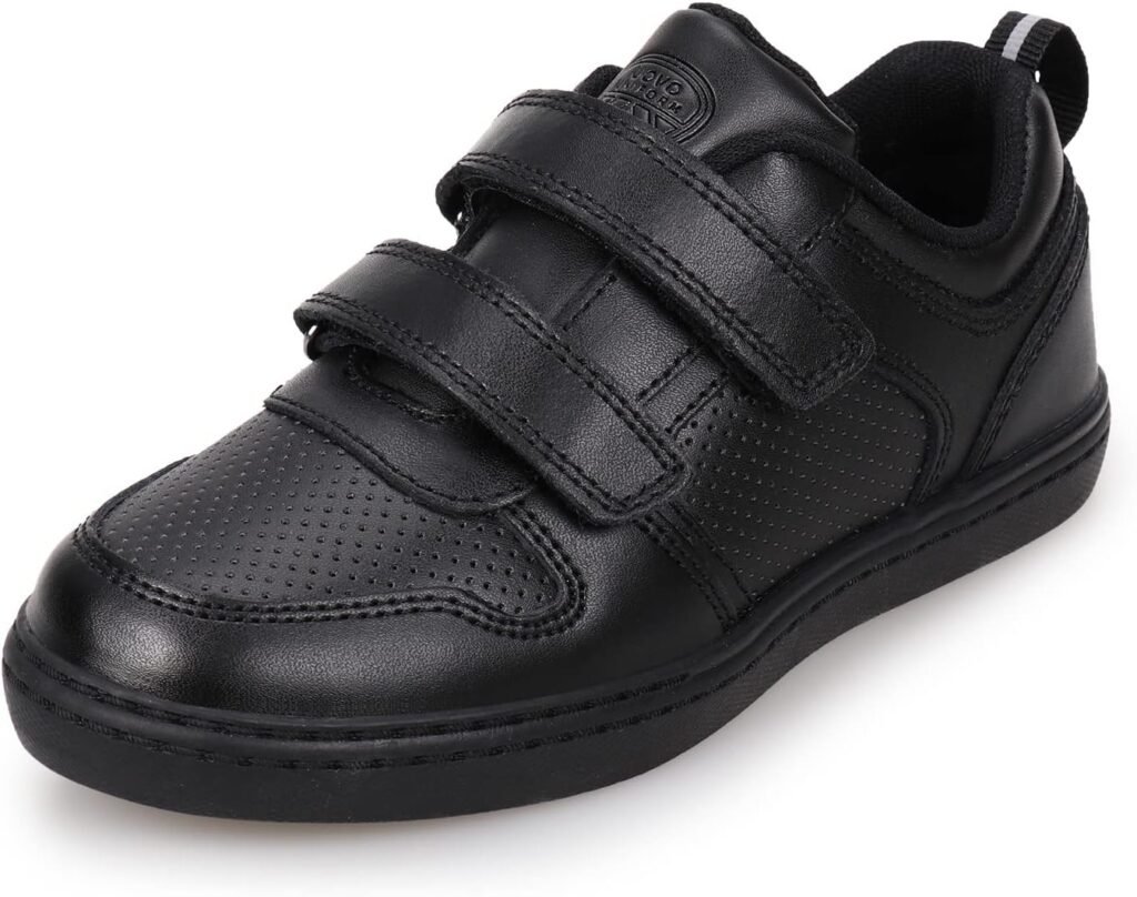 UOVO Boys Hiking Shoes Kids Water Resistant School Shoes Mid-Calf Sneakers Walking Boots Children Trekking Footwear Black Shoes Size 8.5 UK Toddler to 4 UK Big Kids