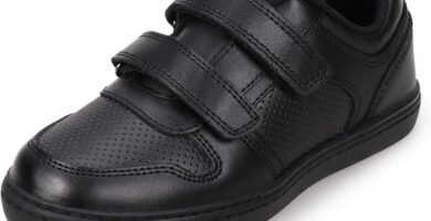 UOVO Boys Hiking Shoes Kids Water Resistant School Shoes Mid-Calf Sneakers Walking Boots Children Trekking Footwear Black Shoes Size 8.5 UK Toddler to 4 UK Big Kids