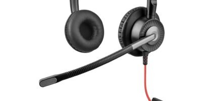USB Headset with ENC Dual Noise Cancelling Microphone for Laptop PC, Stereo Wired Computer Headphone with Teams Call Button for Teams Zoom Skype Online Meeting Home Office Call Center Business Course USB Headset with ENC Dual Noise Cancelling Microphone for Laptop PC, Stereo Wired Computer Headphone with Teams Call Button for Teams Zoom Skype Online Meeting Home Office Call Center Business Course