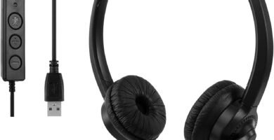 USB Headset with Microphone Noise Canceling 2.5m Length Stereo PC Headset for Laptop Computer, Multi-Use USB Headsets Earphone for Call Center, Skype Webinar Office Business USB Headset with Microphone Noise Canceling 2.5m Length Stereo PC Headset for Laptop Computer, Multi-Use USB Headsets Earphone for Call Center, Skype Webinar Office Business