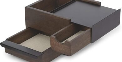 Umbra Mini Stowit Jewelery Box, Walnut/Black Umbra Mini Stowit Jewelery Box, Walnut/Black