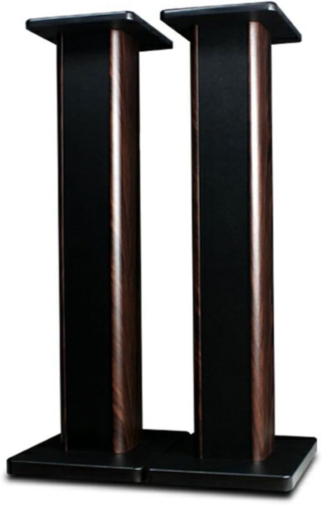 Universal 31.5 Inch Wood Grain Speaker Stands 1 Pair Enhanced Audio Listening for Home Theaters Hollowed Floor Stands for Cinema Sound System Universal 31.5 Inch Wood Grain Speaker Stands 1 Pair Enhanced Audio Listening for Home Theaters Hollowed Floor Stands for Cinema Sound System