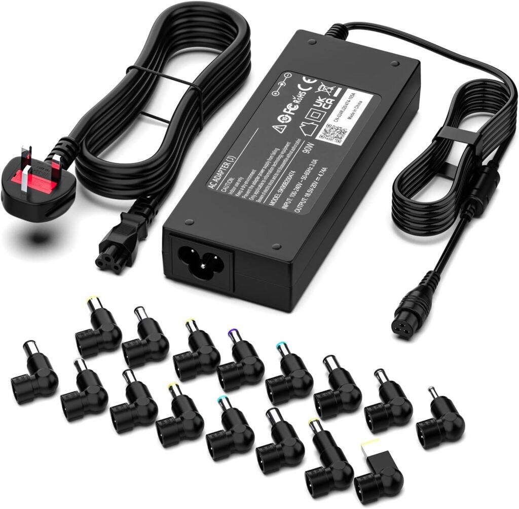 Universal Laptop Charger 90W AC Power Adapter UK Compatible with HP Lenovo Dell Acer ASUS Toshiba Sony Samsung IBM Fujitsu Gateway Notebook 19.5V Power Supply Cord with 16 Tips Universal Laptop Charger 90W AC Power Adapter UK Compatible with HP Lenovo Dell Acer ASUS Toshiba Sony Samsung IBM Fujitsu Gateway Notebook 19.5V Power Supply Cord with 16 Tips