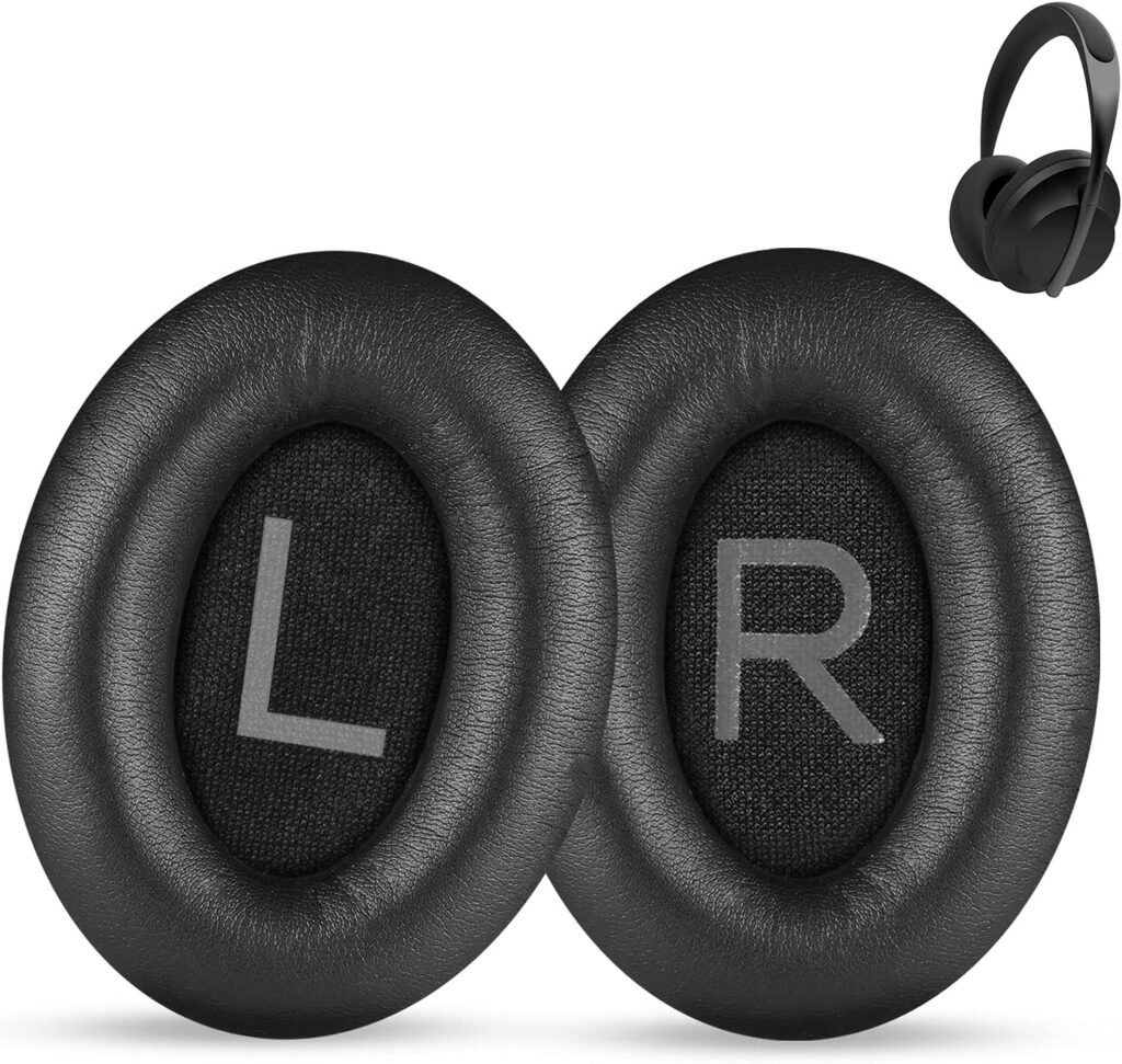 Upgraded Replacement Ear Pads for Bose 700 Noise Cancelling Headphones (NC700) – Premium Protein Leather & Memory Foam Ear Cushion (Black)