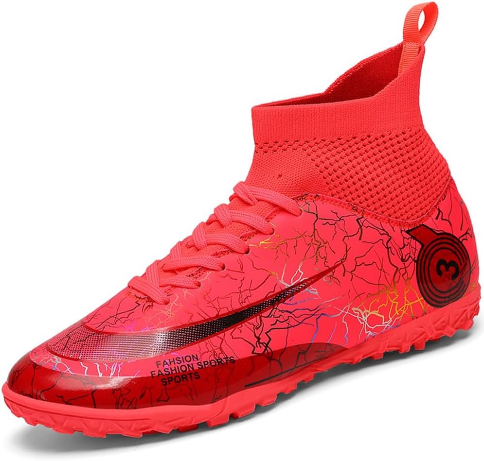 VTASQ Boys and Girls Soccer Shoes Kids Astro Turf Trainers Junior Football Shoes Indoor Outdoor Athletic Sneakers Non-Slip Unisex [9, 10, 11, 12, 13] UK Size