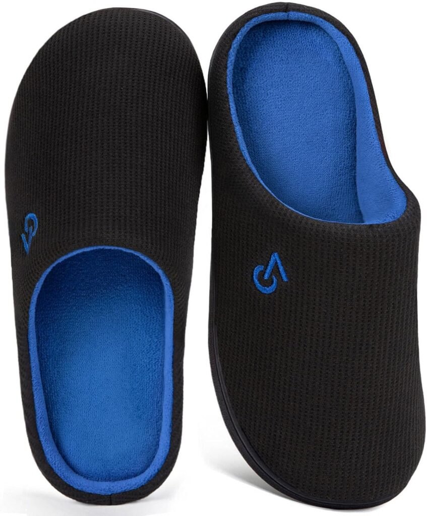 VeraCosy Men’s Two-Tone Memory Foam Slippers