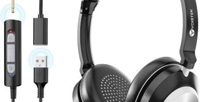 Voistek USB Headset with Microphone, Wired Headphones with Noise Cancelling Mic USB-A/3.5mm/TYPE-C Headsets for PC, Laptop, Office, Call Center, Meeting, Gaming, Skype, Zoom, Online Chat Voistek USB Headset with Microphone, Wired Headphones with Noise Cancelling Mic USB-A/3.5mm/TYPE-C Headsets for PC, Laptop, Office, Call Center, Meeting, Gaming, Skype, Zoom, Online Chat