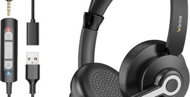 Wantek USB Headset with Microphone USB/3.5mm/C Headphone with Mic [3 in 1 ] Noise Cancelling Headphones Laptop Office Over Ear Headset for Calling, Computer, Teams Office Work, Conference Headsets