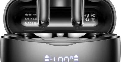 Wireless Earbuds, Bluetooth 5.3 Headphones In Ear with 4 HD microphone, 56H Playtime, HIFI Stereo In Ear Earphones, IPX7 Waterproof Bluetooth Earbuds, LED Display, USB-C, Sport/Work/Leisure/Black Wireless Earbuds, Bluetooth 5.3 Headphones In Ear with 4 HD microphone, 56H Playtime, HIFI Stereo In Ear Earphones, IPX7 Waterproof Bluetooth Earbuds, LED Display, USB-C, Sport/Work/Leisure/Black