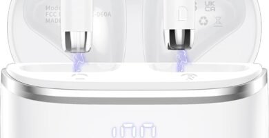 Wireless Earbuds, Bluetooth 5.3 Headphones with 4 ENC Noise Cancelling Mic, HiFi Stereo Deep Bass, 40H Playtime, IP7 Waterproof Bluetooth Earphones, Bluetooth Earbuds Dual LED Display, USB-C, White Wireless Earbuds, Bluetooth 5.3 Headphones with 4 ENC Noise Cancelling Mic, HiFi Stereo Deep Bass, 40H Playtime, IP7 Waterproof Bluetooth Earphones, Bluetooth Earbuds Dual LED Display, USB-C, White