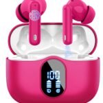 Wireless Earbuds, Bluetooth 5.4 Headphones in Ear with 4 ENC Noise Cancelling Mic, Wireless Earphones with HiFi Stereo Deep Bass 40H Playtime, Bluetooth Earbuds IP7 Waterproof, USB-C Fast Charge,White