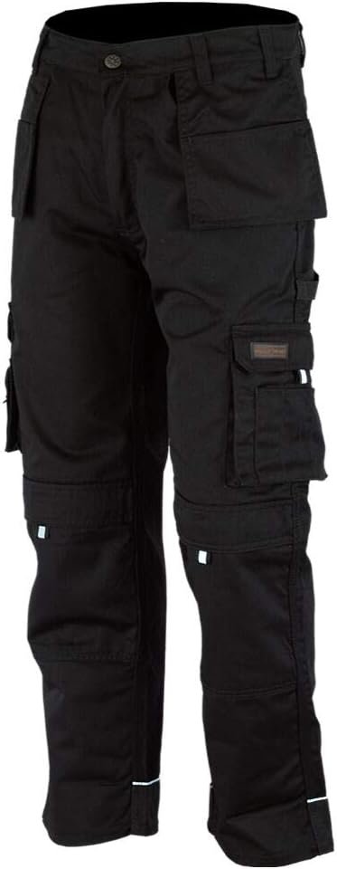 WrightFits Men Pro-11 Work Trousers Black – Heavy Duty Safety Combat Cargo Pant – Multi Pockets & Knee Pad Pockets – Triple Stitched -Durable Work wear WrightFits Men Pro-11 Work Trousers Black – Heavy Duty Safety Combat Cargo Pant – Multi Pockets & Knee Pad Pockets – Triple Stitched -Durable Work wear