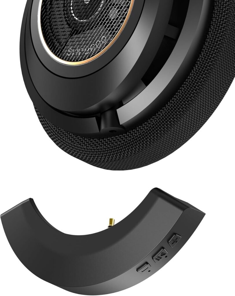 YOCOWOCO aptX Wireless Bluetooth 5.2 Adapter for Philips SHP9600 Headphones with Mic/Volume Control, Black