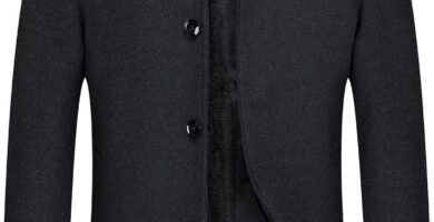 YOUTHUP Men’s Short Wool Coat Winter Casual Trench Coats Regular Fit Windbreaker Peacoat