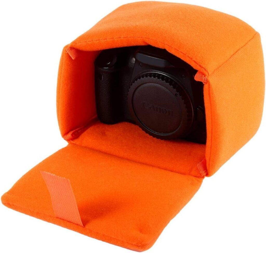 Zunate DSLR Camera Bag, Water-resistant DSLR SLR Camera Insert Bag Soft Padded Camera Equipment Bag for Women, Men(orange)