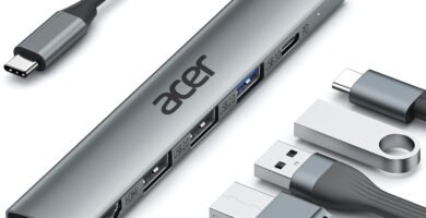 acer USB C Hub HDMI 4K, Aluminum 5-in-1 USB-C Multiport Adapter with 3 x USB-A Ports, 100W Power Delivery, Type-C Splitter Compatible with acer Laptop, Tablet, MacBook M3/M2, XPS, iPad Pro, etc