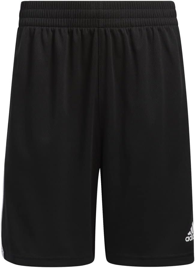 adidas Boys Size Classic 3-Stripes Shorts, Black, L+ (14/16 Plus)
